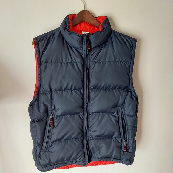 Gap Men's Blue Red Reversible Sleeveless Puffer Vest Full Zip Size M Y2K VTG! - Picture 1 of 11
